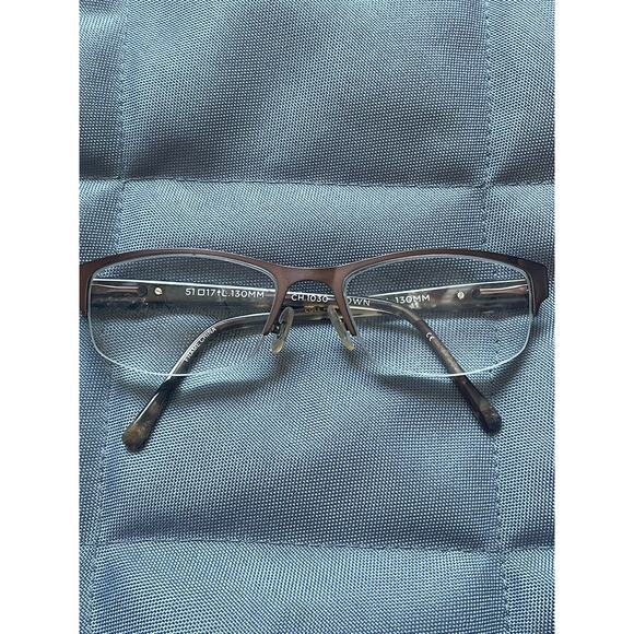 COLE HAAN CH1030 Eyeglasses Frame Half Rimless 51-17-130 Brown Frames Only - Picture 1 of 9